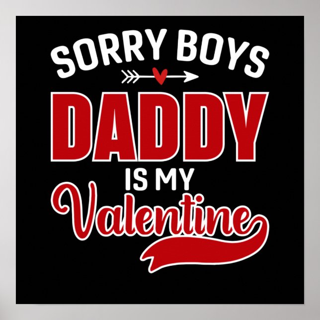 Poster Désolé Boys Papa est ma Saint Valentin (Devant)
