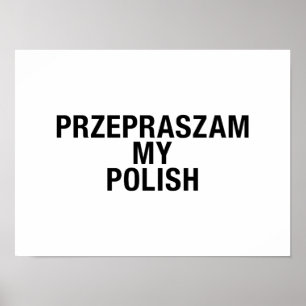 Poster Désolé ma langue polonaise