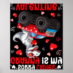 Poster Désolées Mesdames Mamie Est Mon Valentin Dinosaure