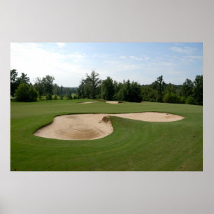 Poster dessableur de terrain de golf