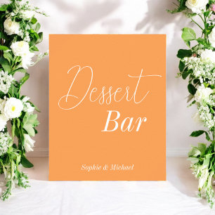 Poster Dessert Bar Baby shower orange Mariage