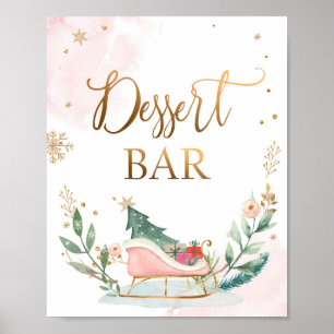 Poster Dessert Bar Sweet Food Sleigh Girl Signal d'annive