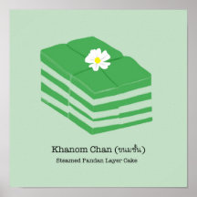 Dessert Thaï/Snack Khanom Chan - Pastel Green