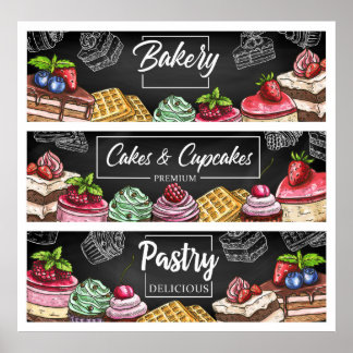 Poster Desserts sucrés