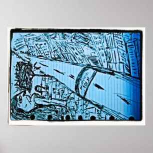 Poster dessin à point de fuite 2