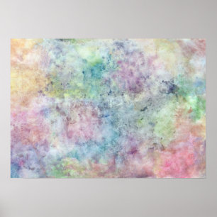 Poster dessin abstrait de carte blanche d'aquarelle