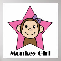 Dessin animé Clip Art Sourire Singe Fille Rose Éto
