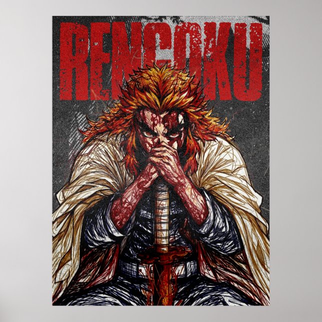 Poster Dessin animé de croquis texturé sombre (Devant)