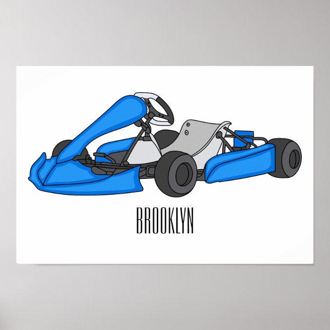 Poster dessin animé de Kart racing (Devant)
