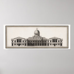 Poster Dessin architectural du Capitole des États-Unis - 