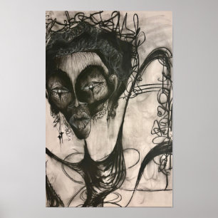 Poster dessin au fusain