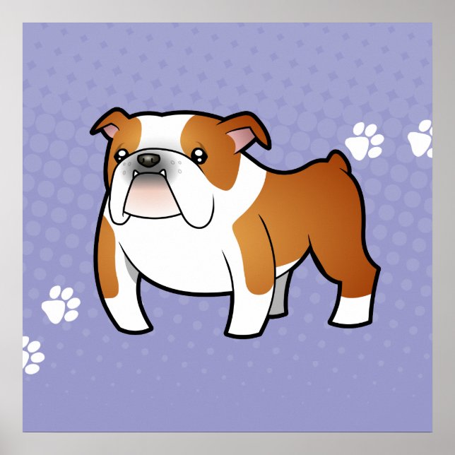 Poster Dessin Bulldog (Devant)