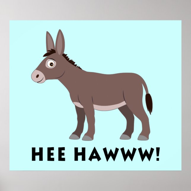 Poster Dessin d'âne Hee Hawww! (Devant)