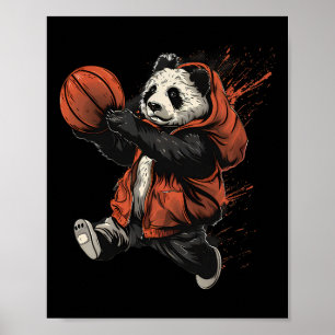 Poster Dessin d'art animal amateur de sketball d'ours