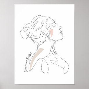 Poster Dessin d'art en ligne - Créatif et Fruit