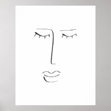 Dessin d'art en ligne face féminine