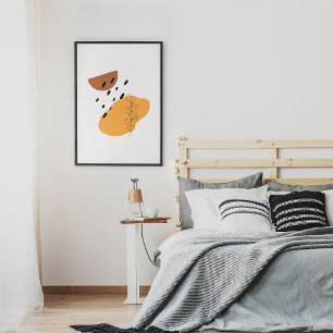 Poster Dessin d'art minimaliste Abstrait face
