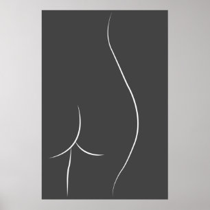 Poster Dessin de bas minimaliste