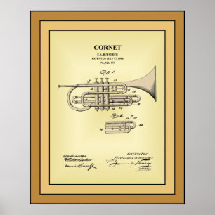 Poster Dessin de brevet ~ F. A. Acheteur ~ Cornet ~