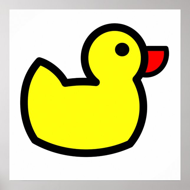 Poster Dessin de canard jaune (Devant)
