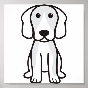Poster Dessin de chien beagle