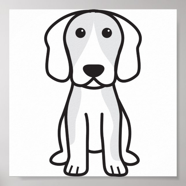Poster Dessin de chien beagle (Devant)