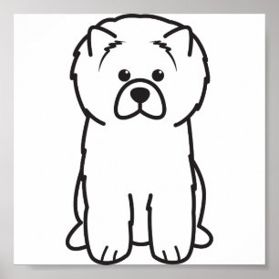 Poster Dessin de Chien Chow Chow