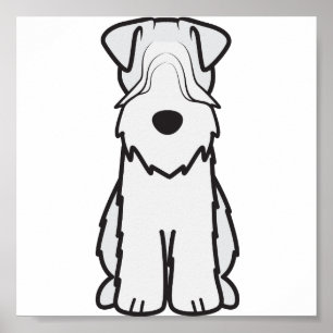 Poster Dessin de chien de Terrier roux