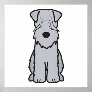 Poster Dessin de chien de Terrier roux