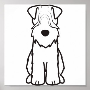 Poster Dessin de chien de Terrier roux