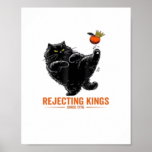 Poster Dessin de drapeau patriotique Refusant les rois de (Devant)