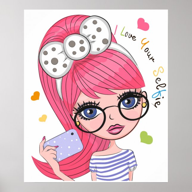 Poster Dessin de fille (Devant)