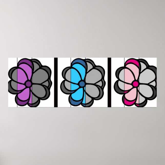 Poster Dessin de fleurs (Devant)