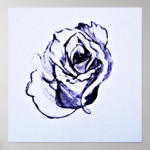 Poster Dessin de fleurs