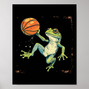 Poster Dessin de grenouille squelette Toad amateur de squ