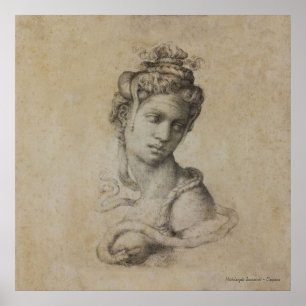 POSTER DESSIN DE LA CLEOPATRA DE MICHELANGELO