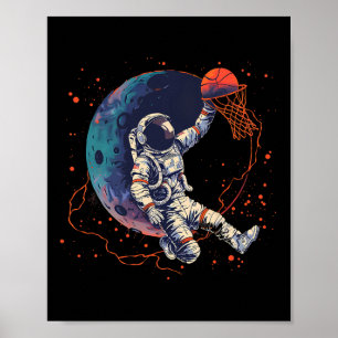 Poster Dessin de l'astronaute Sketter Player