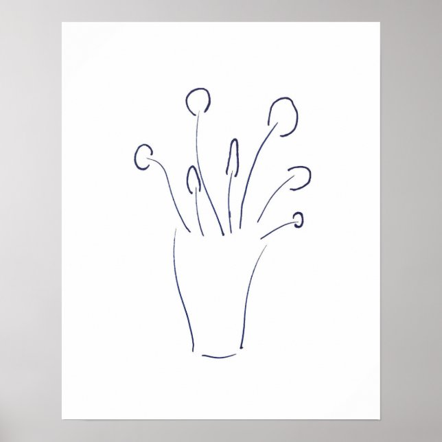 Poster Dessin de ligne minimal (Devant)