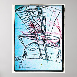 Poster Dessin de nez de ville