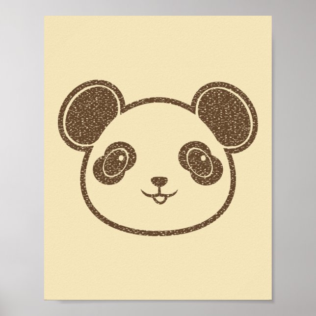 Poster Dessin de Panda Mignon (Devant)