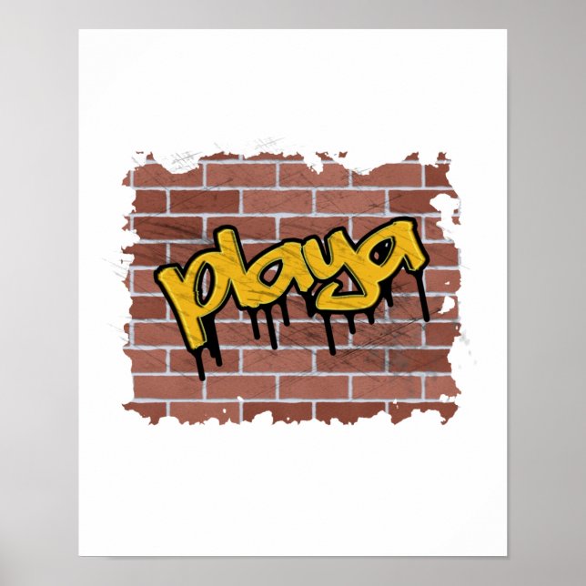 Poster dessin de playa graffiti (Devant)
