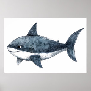 Poster Dessin de requin