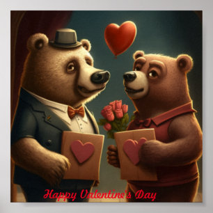 Poster Dessin de Saint Valentin