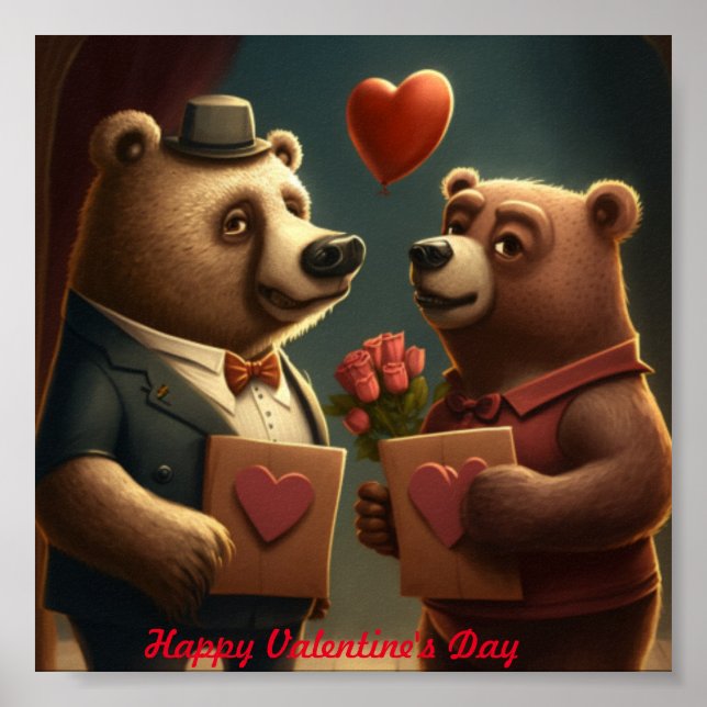 Poster Dessin de Saint Valentin (Devant)