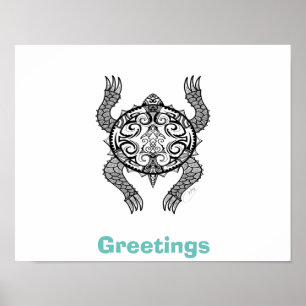 Poster Dessin de tortue