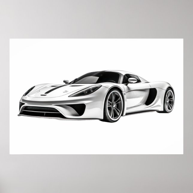 Poster Dessin de voiture II (Devant)