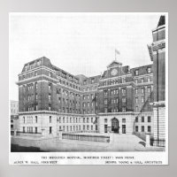 Dessin des architectes de l'hôpital Middlesex