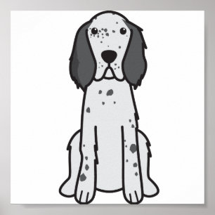 Poster Dessin du chien de Setter anglais