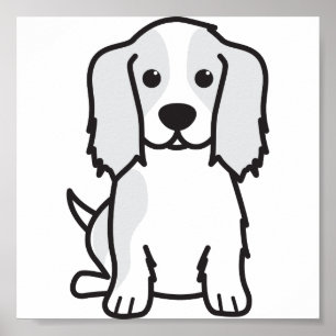 Poster Dessin du chien espagnol Cavalier King Charles