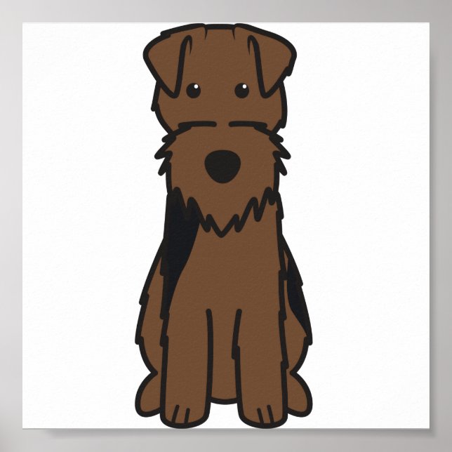 Poster Dessin du chien gallois Terrier (Devant)